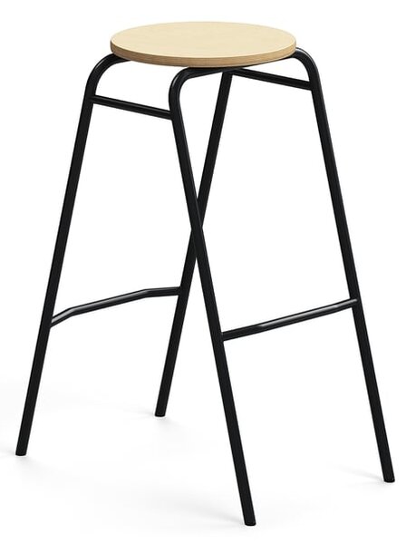 Barová stolička ALTUS, výška 790 mm, antracit/breza