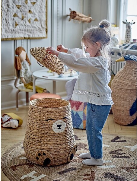 Jutový okrúhly koberec v prírodnej farbe ø 130 cm Dinne – Bloomingville Mini