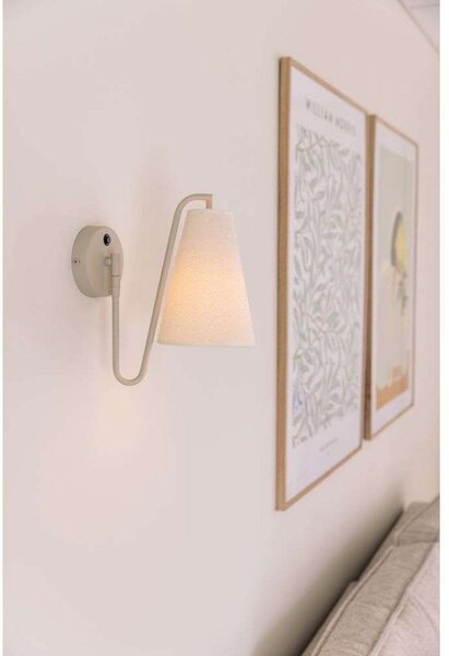 Nástenné Svietidlo Globen Lighting, Biela, Obývacia izba, Tkanina / Textil, Dizajnový