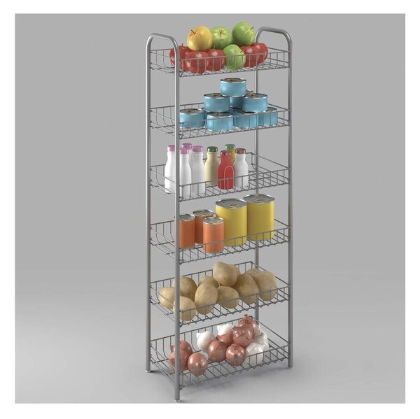 Biely kovový regál 41x104x23 cm Monaco – Metaltex