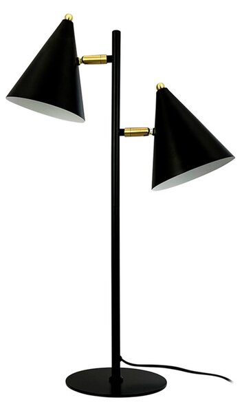 Stolové Lampa Dyberg Larsen, Rouen, Čierna, Obývacia izba, Kov, Škandinávsky
