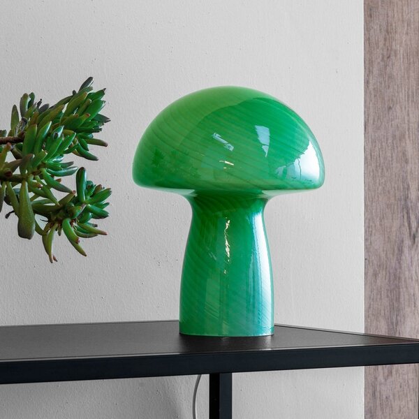 Stolové Lampa Dyberg Larsen, Mushroom, Zelená, Obývacia izba, Sklo, Dizajnový