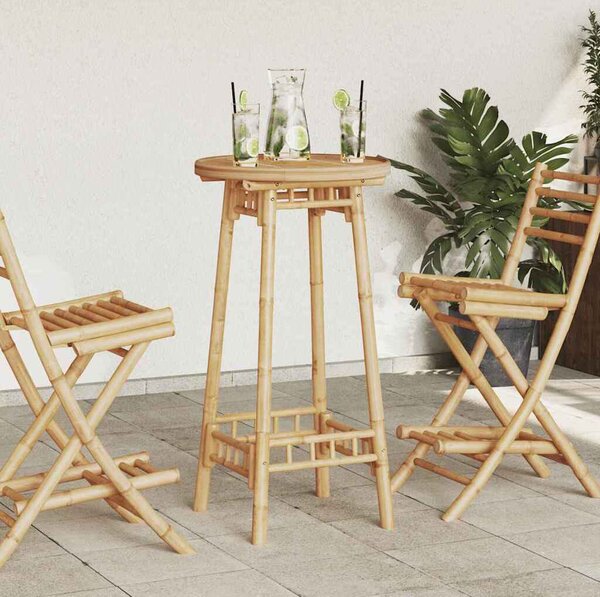 Maison Exclusive – Záhradový barový stolík, kruhový, priemer 55 cm, výška 100 cm, bambus