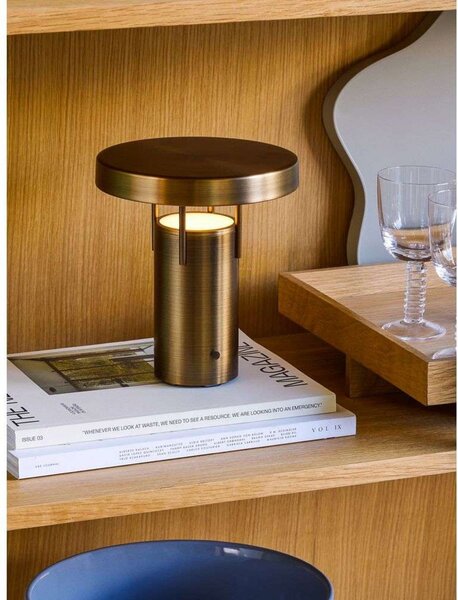 Stolové Lampa Hübsch, Zlatá / Mosadz, Obývacia izba, Hliník