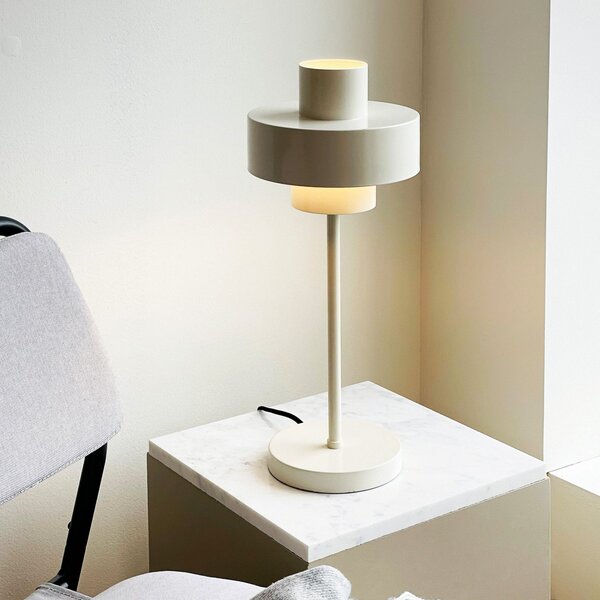 Stolové Lampa Dyberg Larsen, Stoke, Biela, Obývacia izba, Kov, Dizajnový