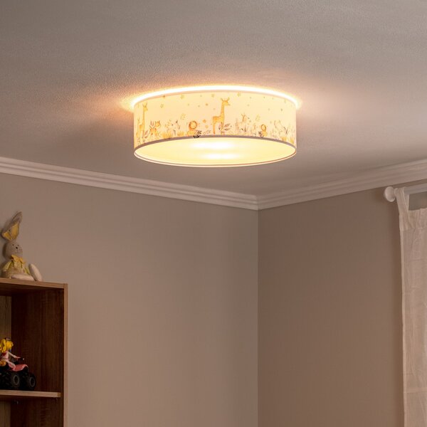 Stropné Lampa Euluna, Max, stmievateľné, Biela, Detská izba, Plast