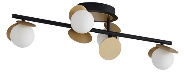 Stropné Lampa Lucande, Pallo, stmievateľné, Čierna, Obývacia izba, Kov, Moderný