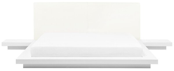 Manželská posteľ 180 cm ZEPHYRE (s roštom) (biela). Vlastná spoľahlivá doprava až k Vám domov. 1007567