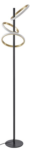 Stojacie Lampa Lucande, Madu, stmievateľné, Čierna, Spálňa, Plast, Moderný