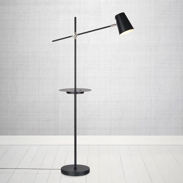 Stojacie Lampa Markslöjd, Linear, Čierna, Obývacia izba, Kov, Škandinávsky
