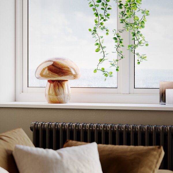 Stolové Lampa By Rydéns, Mira Mushroom, Hnedá / Hrdzavá, Obývacia izba, Sklo