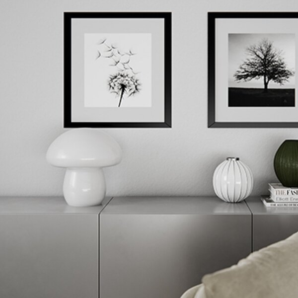 Stolové Lampa By Rydéns, Mira Mushroom, Biela, Obývacia izba, Sklo