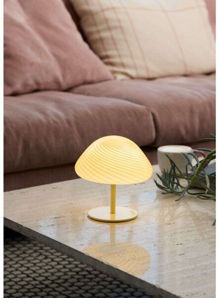 Stolové Lampa Halo Design, Béžová, Obývacia izba, Sklo