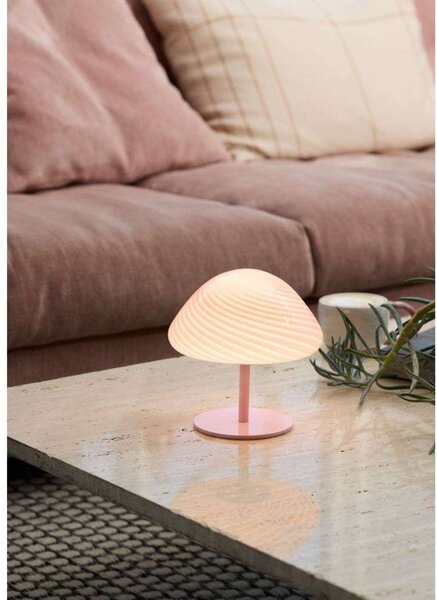 Stolové Lampa Halo Design, Pudrová, Obývacia izba, Sklo