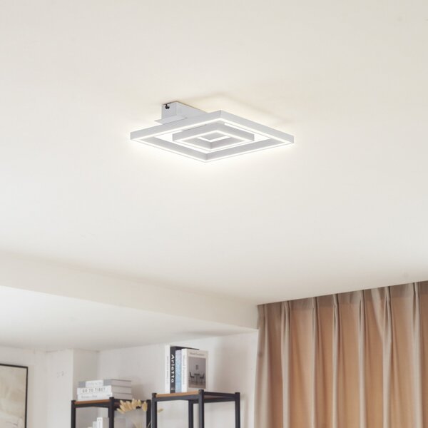 Stropné Lampa Lindby, Madamo, Biela, Obývacia izba, Hliník, Moderný