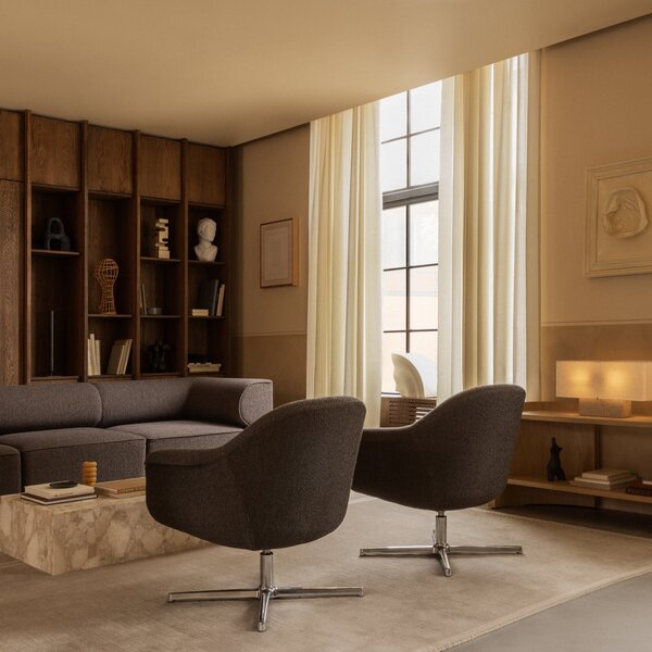 Kreslo Harbour, Polished / Logan Haze – Audo Copenhagen