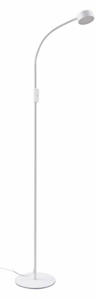 Stojacie Lampa Lindby, Maori, stmievateľné, Biela, Pracovňa, Kov, Moderný