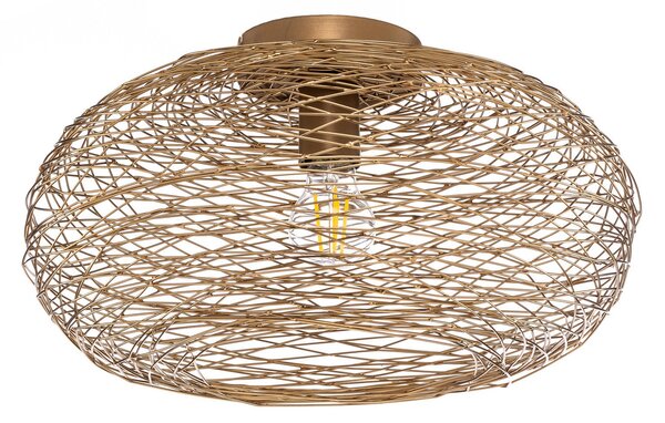 Stropné Lampa Lindby, Kaviya, stmievateľné, Zlatá / Mosadz, Obývacia izba, Kov, Dizajnový