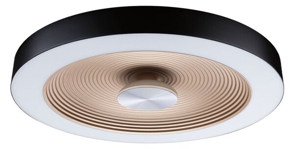 Stropné LED svetlo Volea, Ø40 cm, IP44, čierne/zlaté