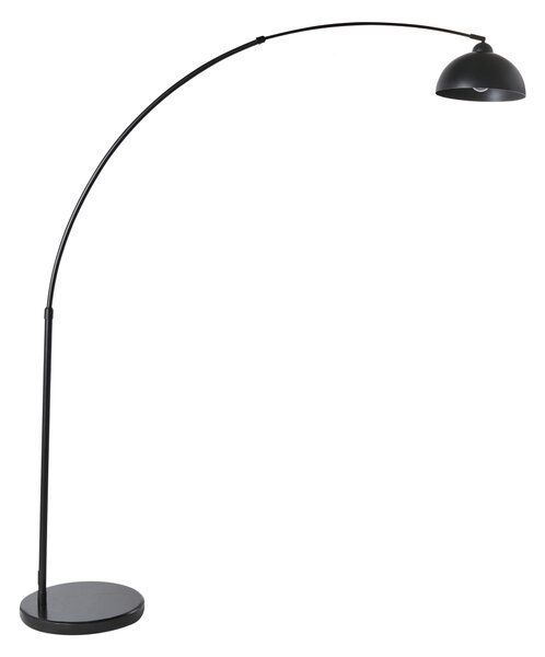 Stojaca lampa čierna mramorový podstavec kovová konštrukcia nastaviteľné tienidlo moderný štýl obývacia izba spálňa