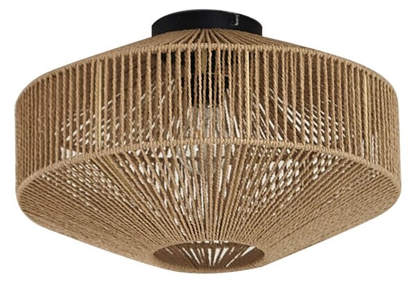Stropné Lampa Lindby, Sorino, stmievateľné, Drevo, Obývacia izba, Papier / Kartón, Rustikálny