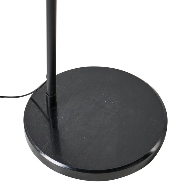 Stojaca lampa čierna mramorový podstavec kovová konštrukcia nastaviteľné tienidlo moderný štýl obývacia izba spálňa