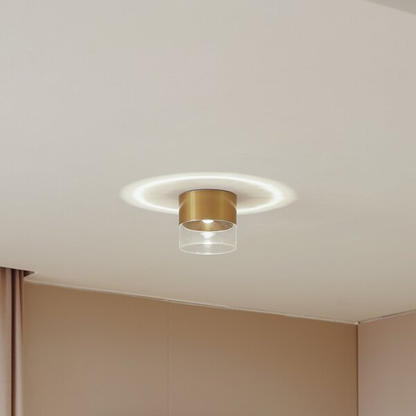 Stropné Lampa Lindby, Dalila, Zlatá / Mosadz, Obývacia izba, Hliník, Moderný