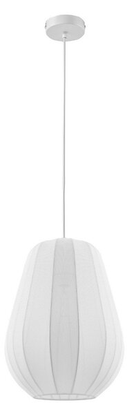 Závesné svietidlá Lindby, Helin, stmievateľné, Biela, Jedáleň, Tkanina / Textil, Moderný