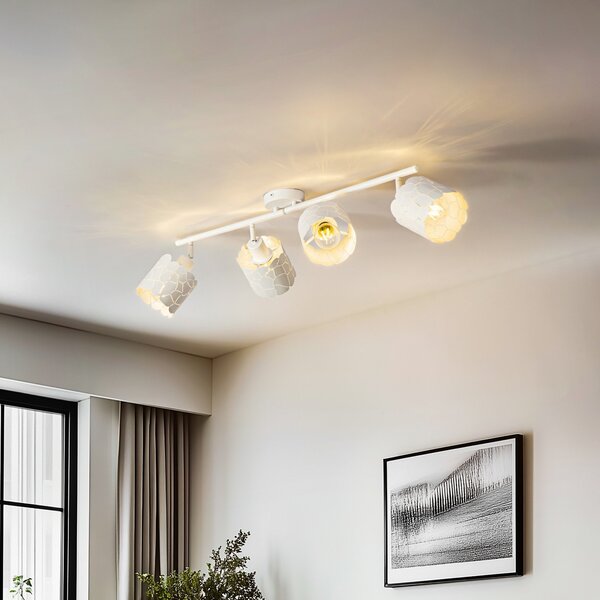 Stropné Lampa Lindby, Aralena, stmievateľné, Biela, Obývacia izba, Kov, Moderný