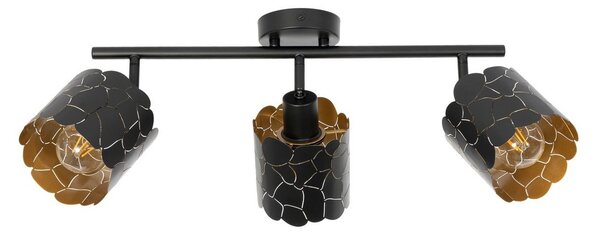 Stropné Lampa Lindby, Aralena, stmievateľné, Čierna, Obývacia izba, Kov, Moderný