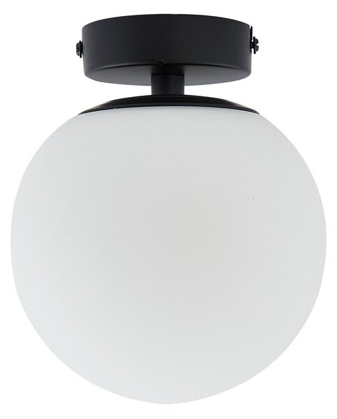 Stropné Lampa Lucande, Bidolo, stmievateľné, Čierna, Kúpeľňa, Sklo
