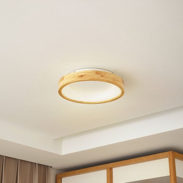 Stropné Lampa Lucande, Samvel, Drevo, Jedáleň, Drevo, Moderný