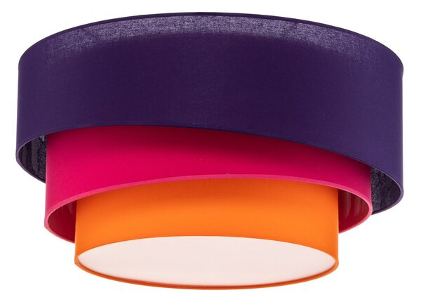 Stropné Lampa Euluna, Trio Max, stmievateľné, Fialová, Obývacia izba, Tkanina / Textil, Moderný
