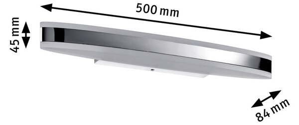 Nástenné Svietidlo Paulmann, KUMA, Metalická, Kúpeľňa, Kov, Moderný