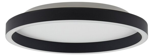 Stropné Lampa Lucande, Rotundo, stmievateľné, Čierna, Jedáleň, Plast, Moderný