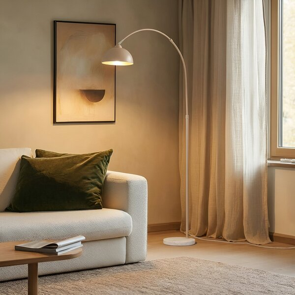 Stojacie Lampa Lindby, Tonka, Béžová, Obývacia izba, Kov, Moderný