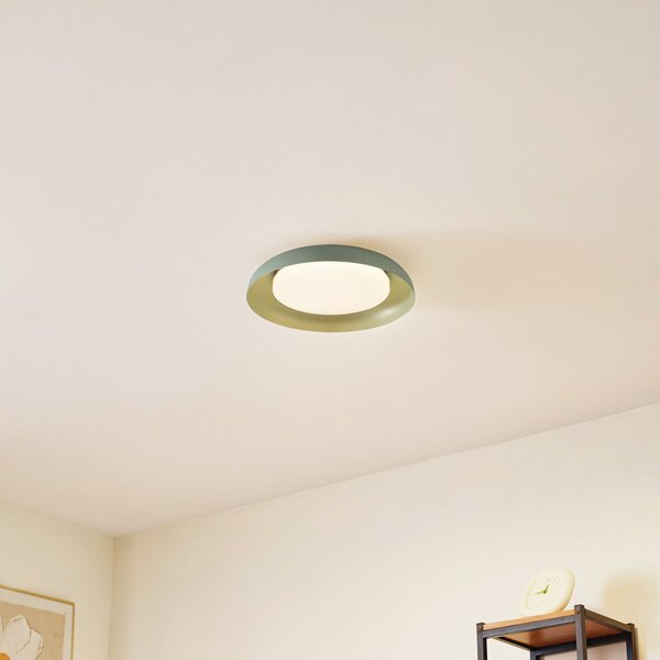 Stropné Lampa Lindby, Florie, Zelená, Obývacia izba, Plast, Moderný