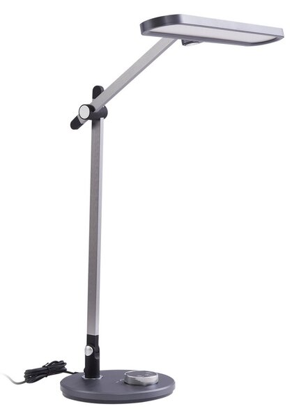 Stolové Lampa Lindby, Elvir, stmievateľné, Sivá, Jedáleň, Hliník, Moderný