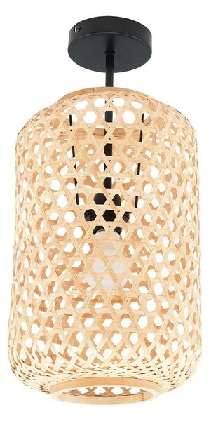 Stropné Lampa Lucande, Jorick, stmievateľné, Drevo, Obývacia izba, Bambus, Rustikálny