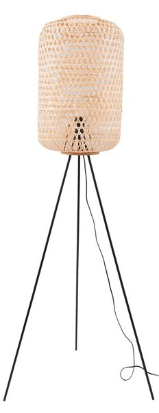 Stojacie Lampa Lucande, Jorick, Drevo, Obývacia izba, Bambus, Rustikálny