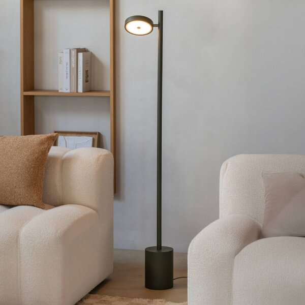 GOOD & MOJO LED stojacia lampa Okinawa, 1-pl. zelená, 146 cm, drevo, Zelená, Obývacia izba / jedáleň, Drevo, Moderný
