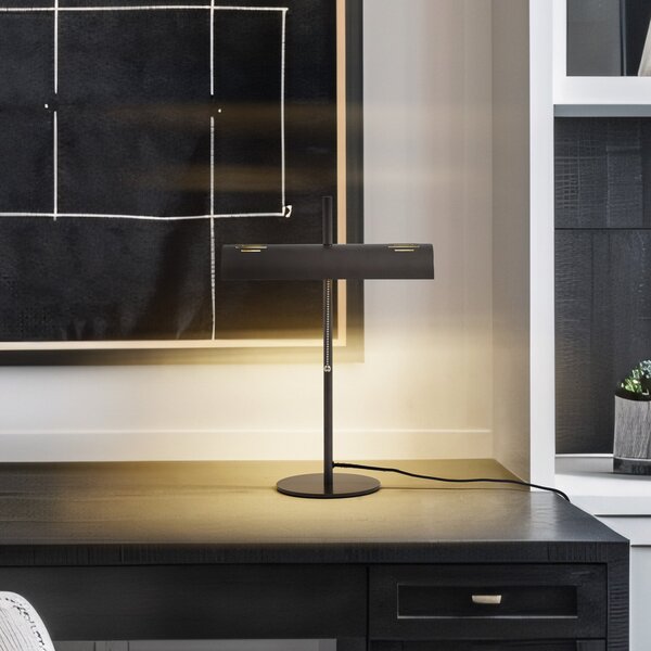 Stolové Lampa Lucande, Nysira, Čierna, Obývacia izba, Kov, Moderný