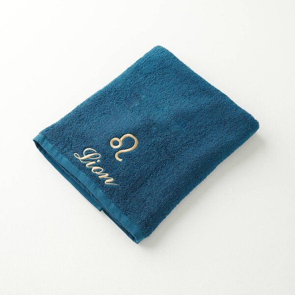 Kúpeľový textil s výšivkou astrologického znamenia, bavlna 420g/m2
