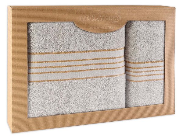 BAVLNENÉ UTERÁKY TIWANO SADA 1 KS 50X90 CM, 1 KS 70X140 CM SVETLOSIVÁ