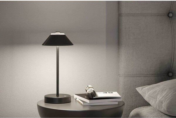 Stolové Lampa Paulmann, stmievateľné, Čierna, Obývacia izba, Kov, Moderný