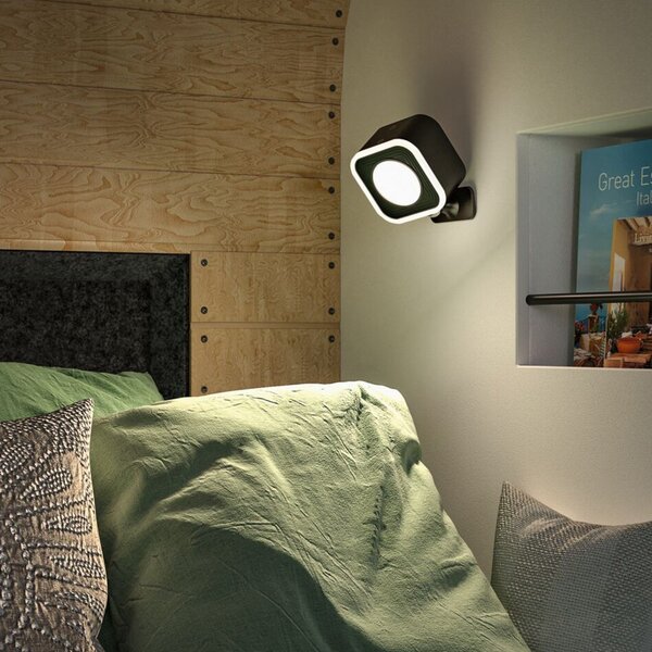 Stolové Lampa Paulmann, Varia, stmievateľné, Čierna, Obývacia izba, Plast, Moderný