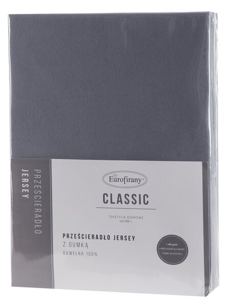 JERSEY PRESTIERADLO 140X200 CM, VÝŠKA 30 CM TMAVOSIVÉ