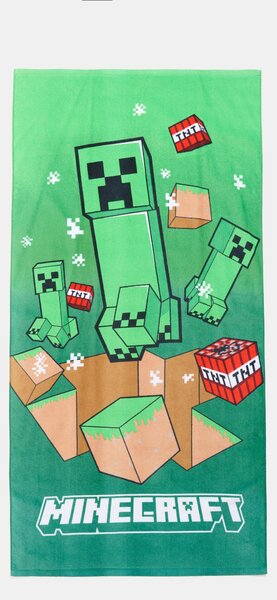 Sinsay - Bavlnený uterák Minecraft - zelená