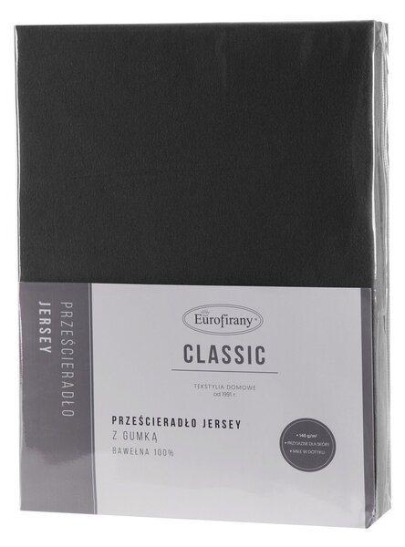 JERSEY PRESTIERADLO JERSEY3 90X200 CM ČIERNE