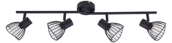 Stropné Lampa Lindby, Piena, stmievateľné, Čierna, Jedáleň, Kov, Moderný